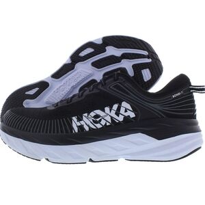 HOKA women’s bondi 7 in black and white, new